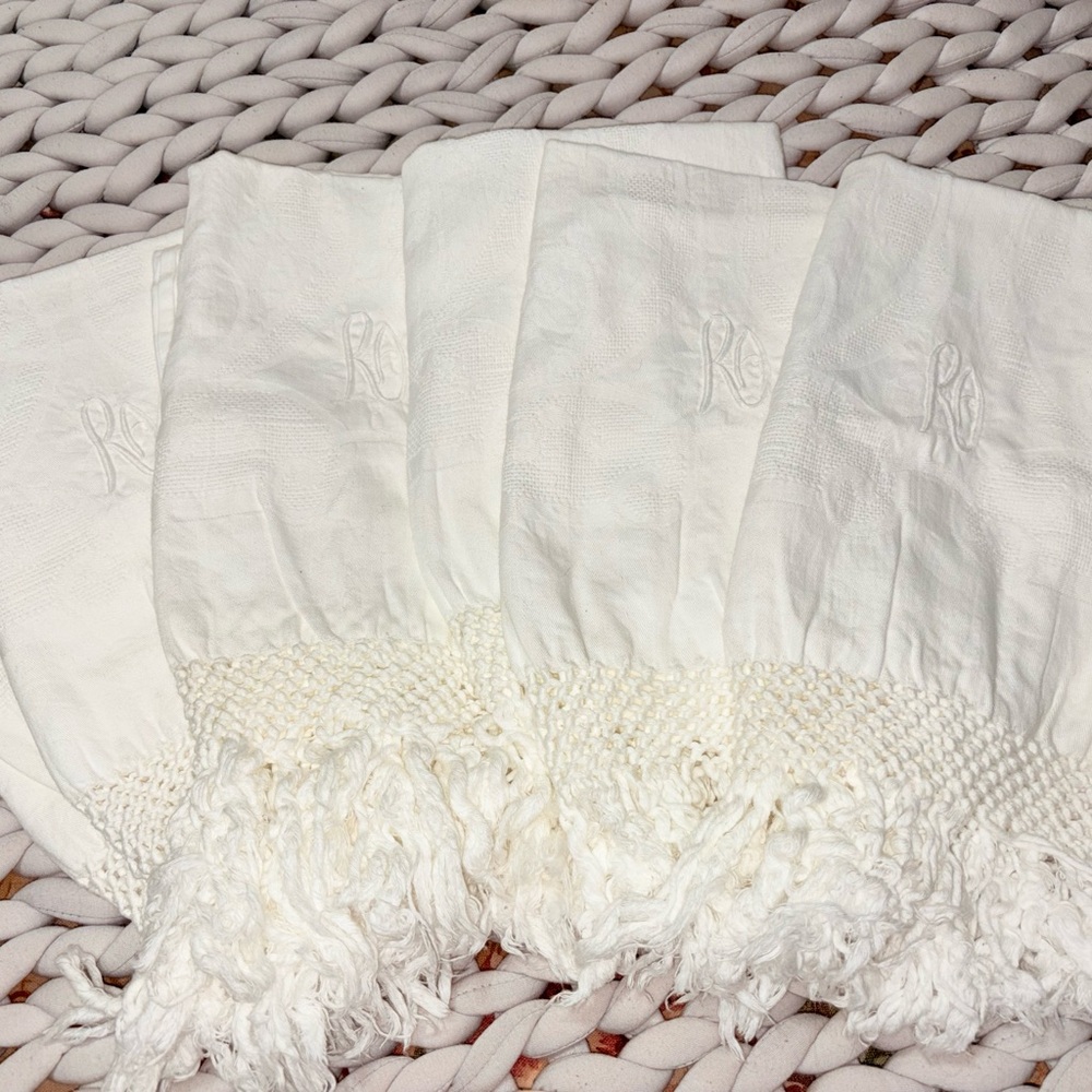 Vintage Monogram Hand Towels